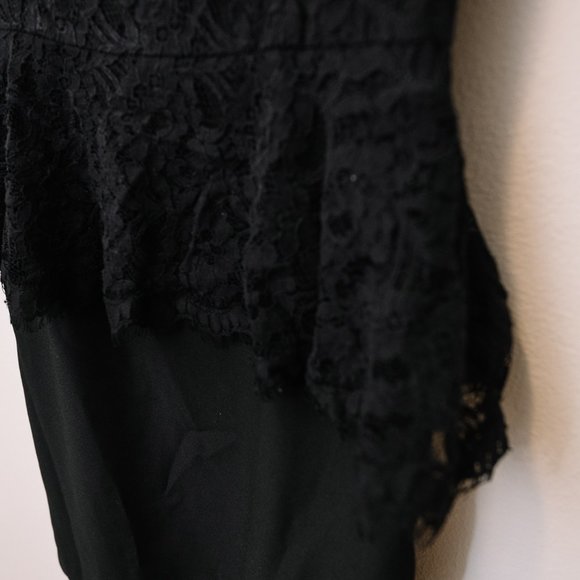 Elegant Maeve Black Peplum Lace Dress from Anthropologie - Caldora - Picture 5 of 6